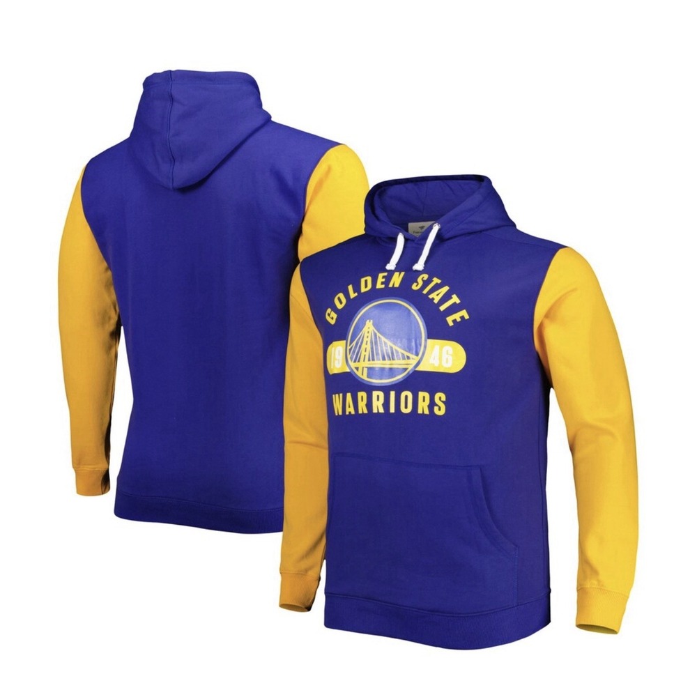 Golden State Warriors Men's Fanatics Pullover Hoodie Size XL Blue NWT